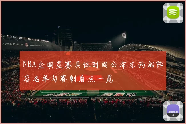 NBA全明星赛具体时间公布东西部阵容名单与赛制看点一览