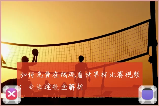 如何免费在线观看世界杯比赛视频：合法途径全解析